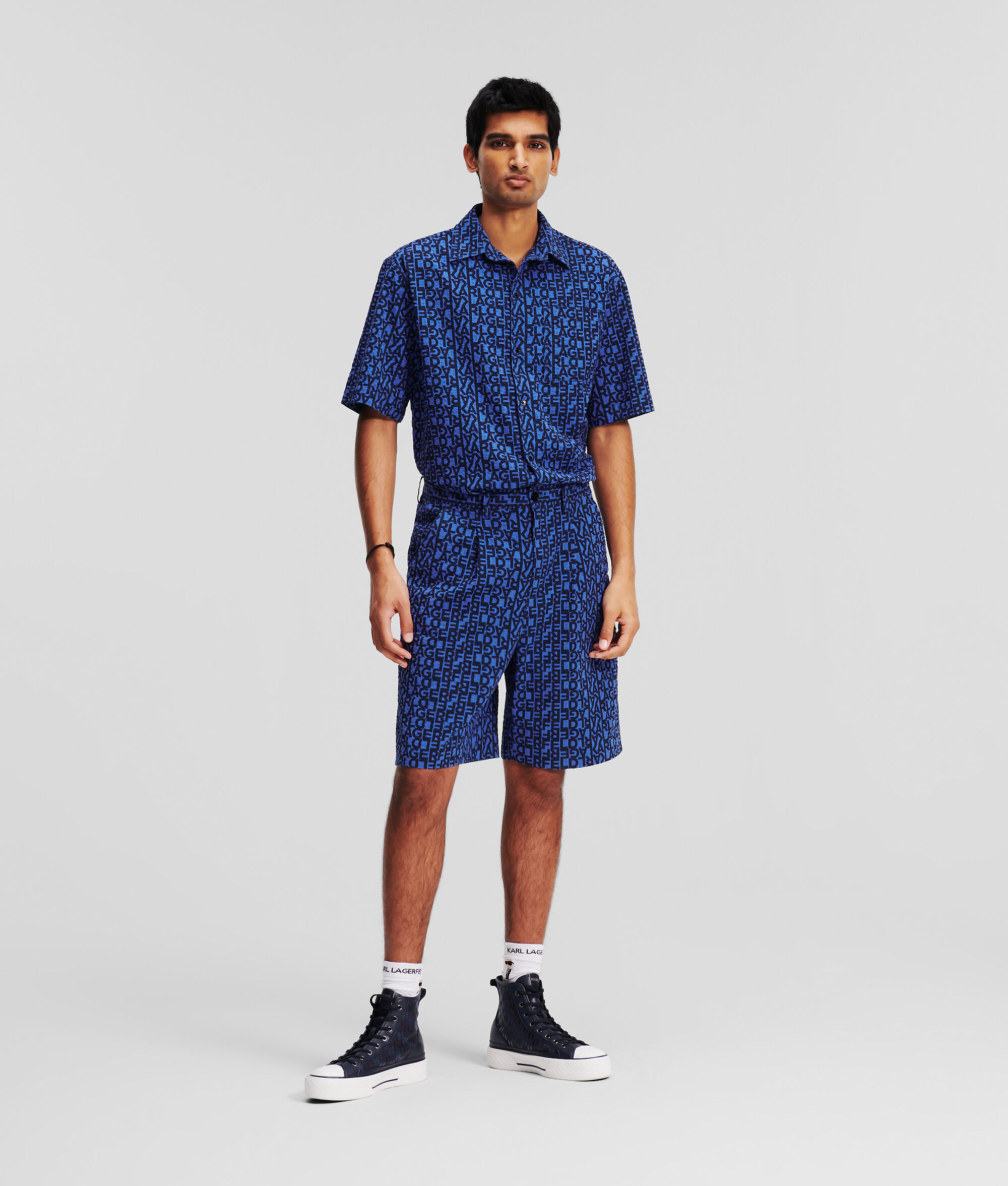 (image for) Unique Karl Logo Woven Shorts